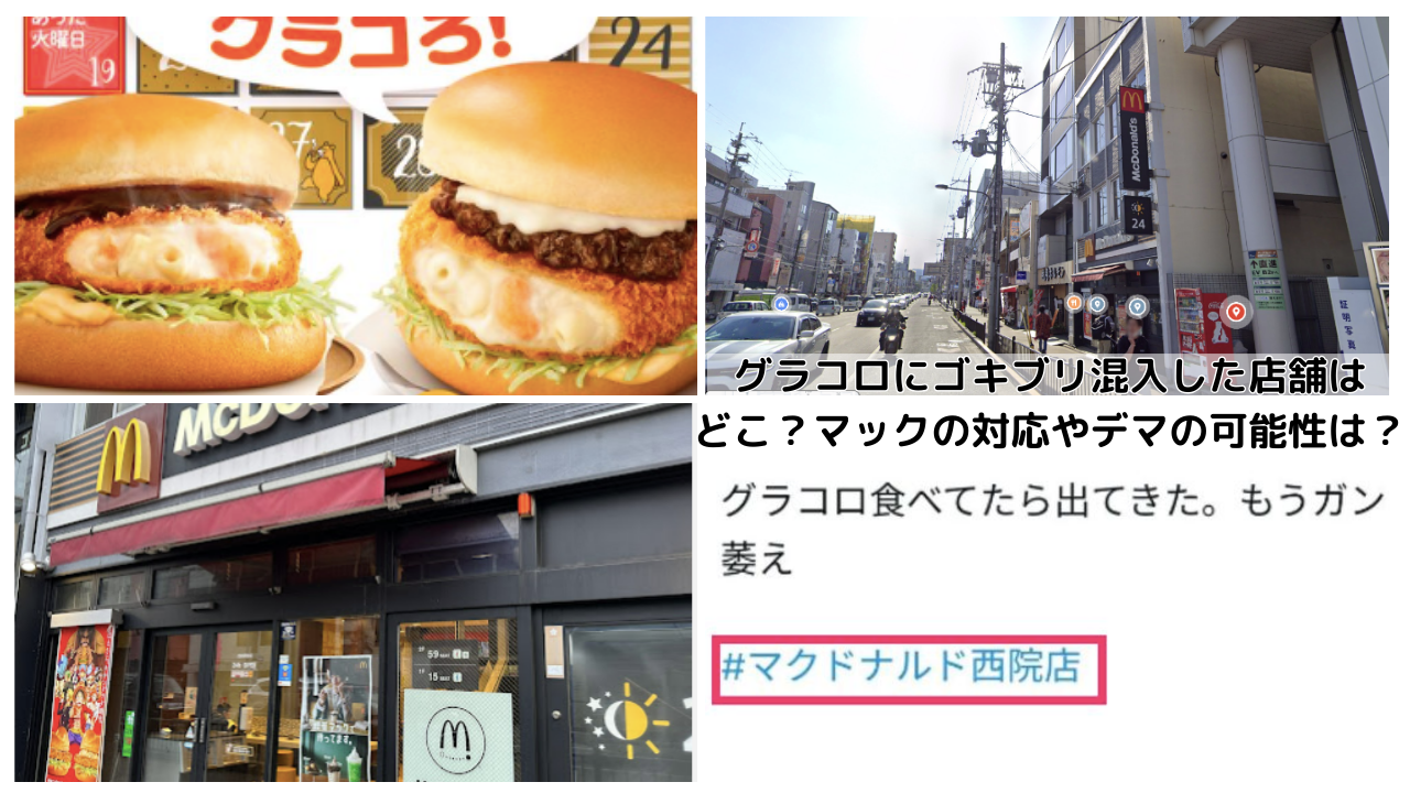 グラコロにゴキブリ混入した店舗はどこ？ マックの対応やデマの可能性は？