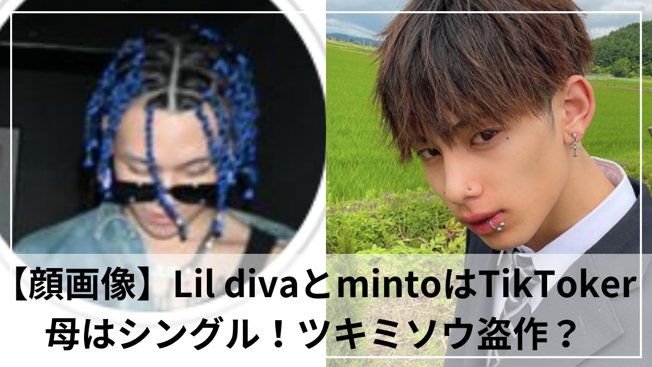 【顔画像】Lil divaとmintoはティックトッカー！母はシングル！ツキミソウ盗作で法的措置？