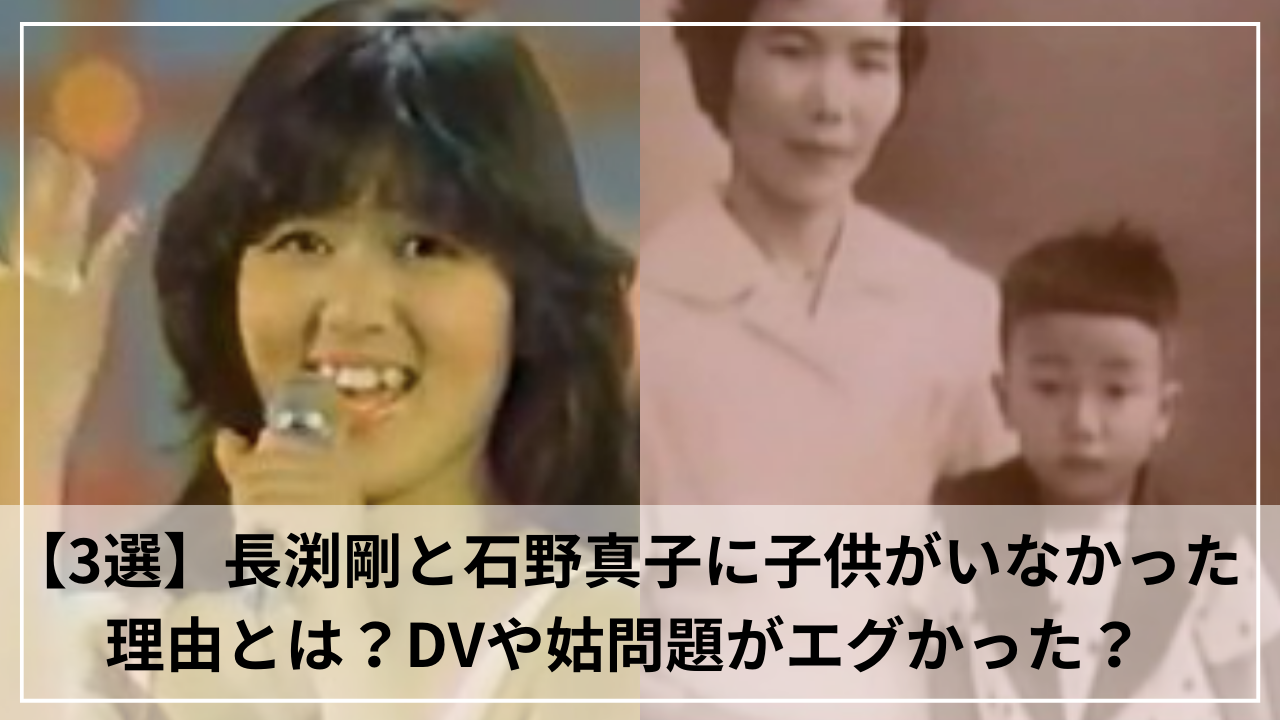 【3選】長渕剛と石野真子に子供がいなかった 理由とは？DVや姑問題がエグかった？